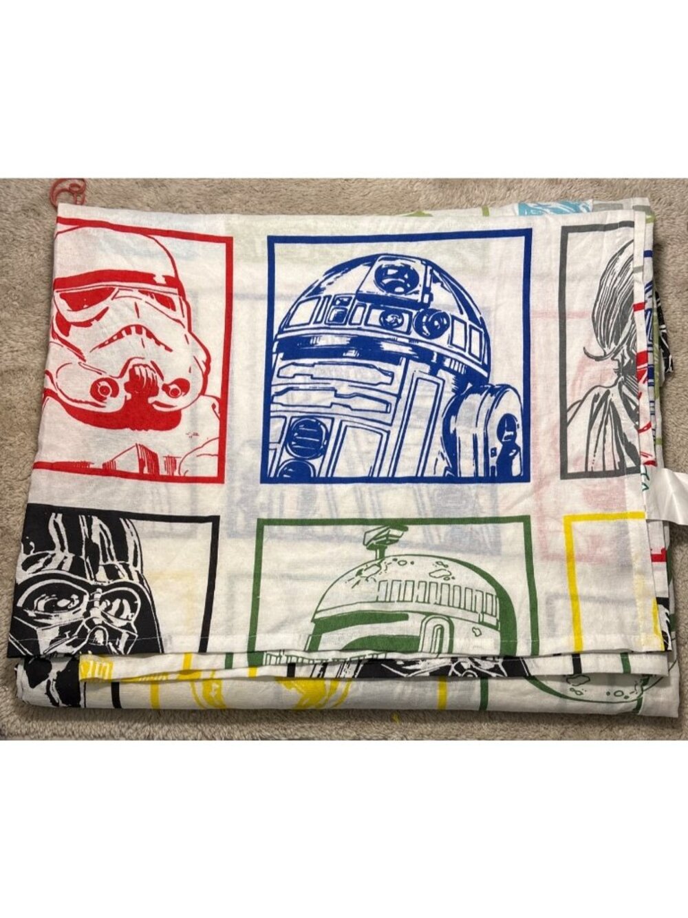 Star Wars Twin Flat Sheet Iconic Characters Cotton Poly Officially Licensed